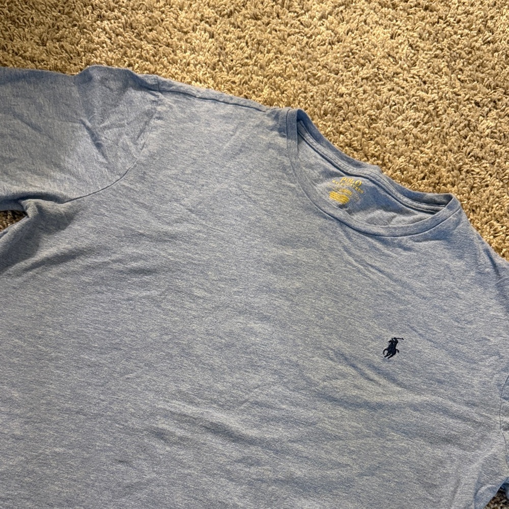 Ralph Lauren Light Blue Crewneck Tee with Navy Pony
